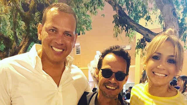 Jennifer Lopez, Marc Anthony and Alex Rodriguez