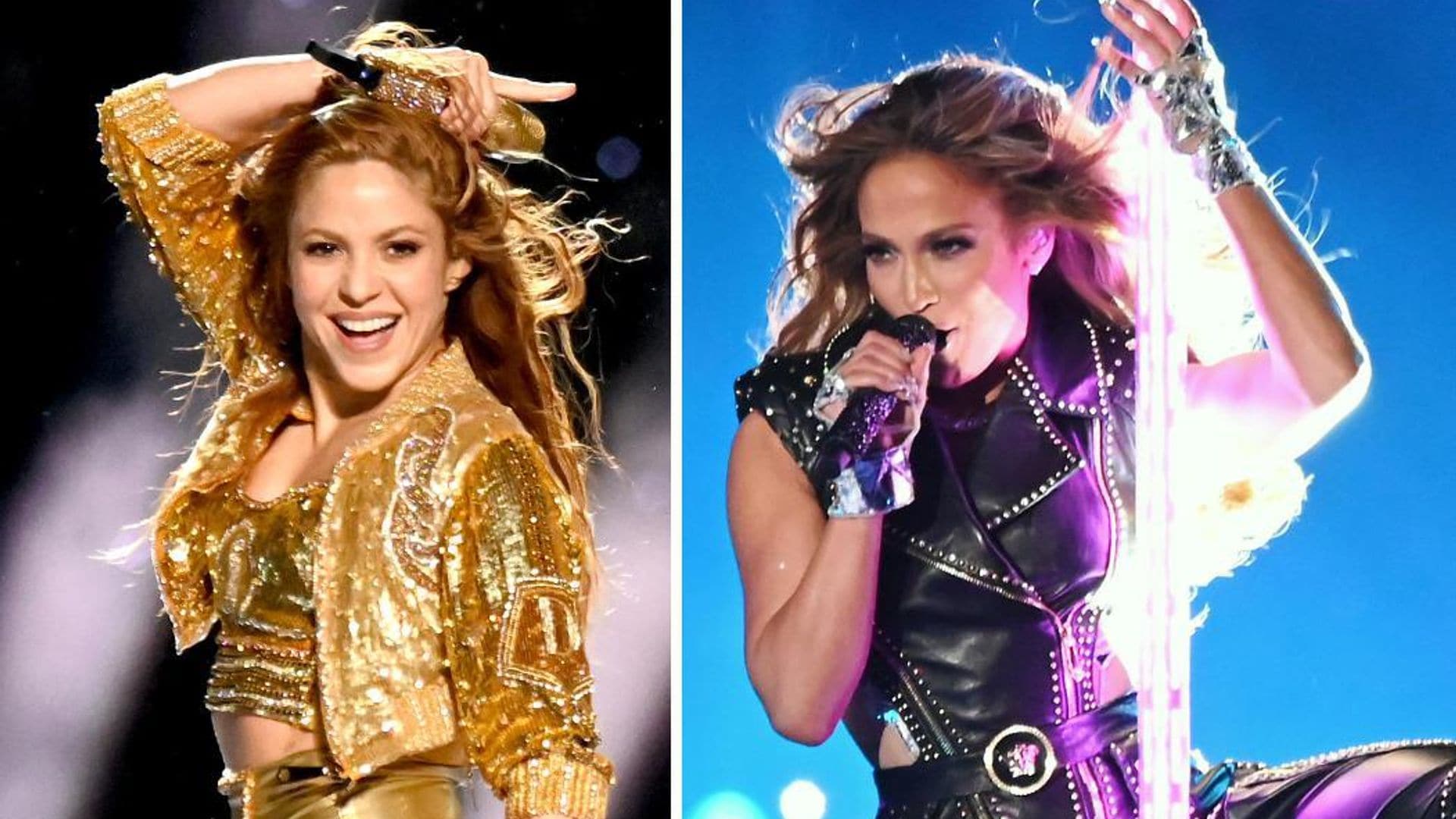 Thousands of crystals, feathers and fringe: JLo and Shakira’s custom Super Bowl looks