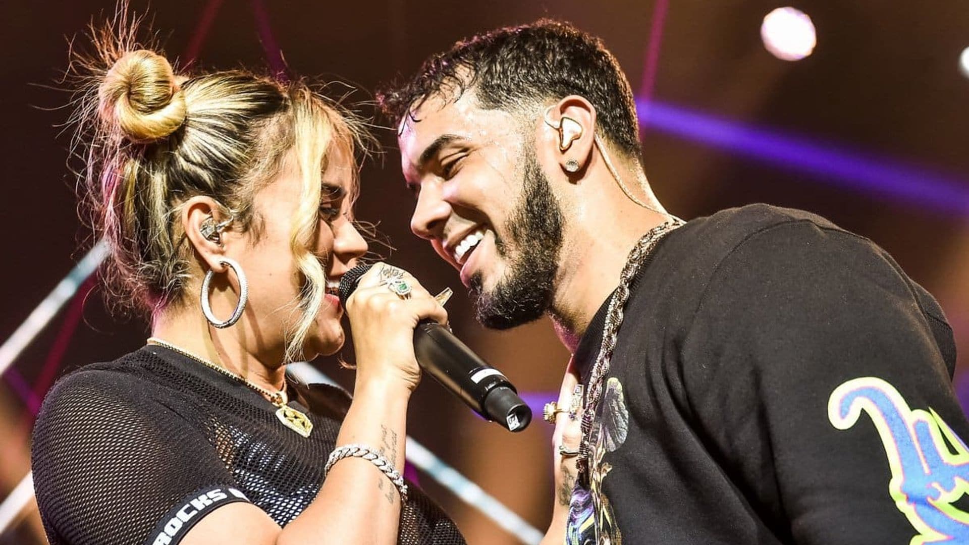 Anuel AA y Karol G en concierto - Nueva York, NY