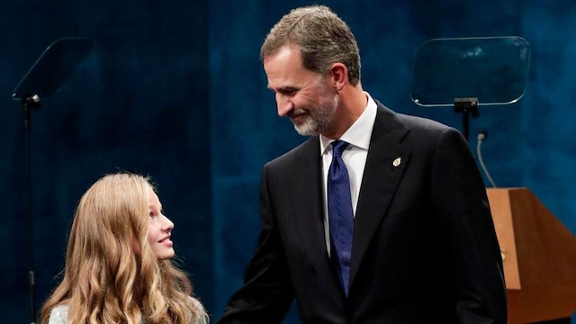 King Felipe of Spain and daughter Princess Leonor