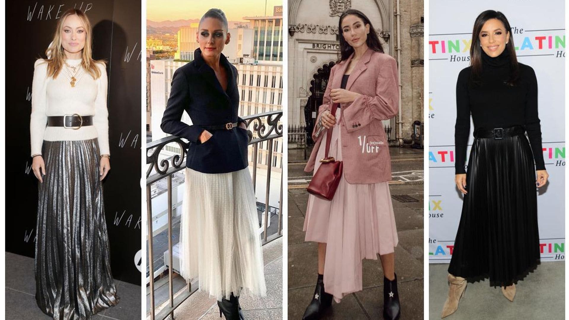 Eva Longoria, Margot Robbie and more celebrities and influencers show us how to style a pleated skirt