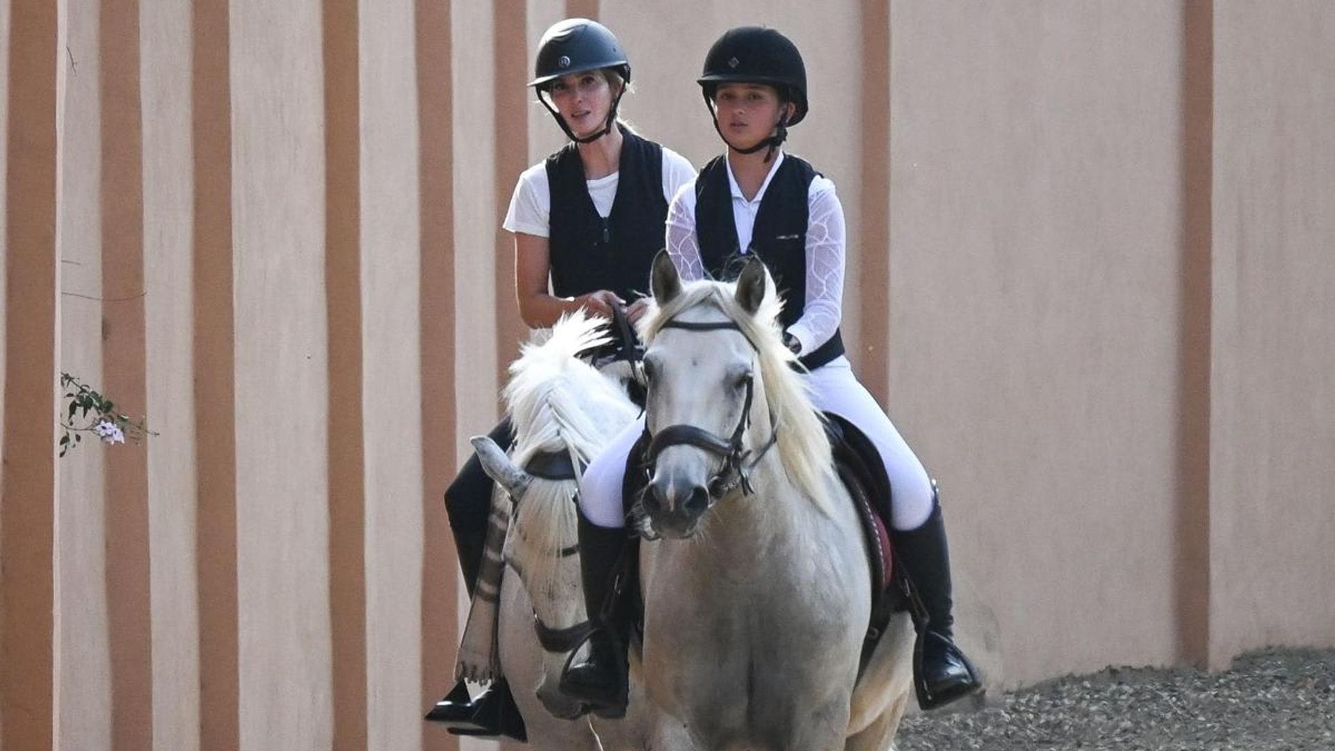 Ivanka Trump and her daughter Arabella ride horses in Spain