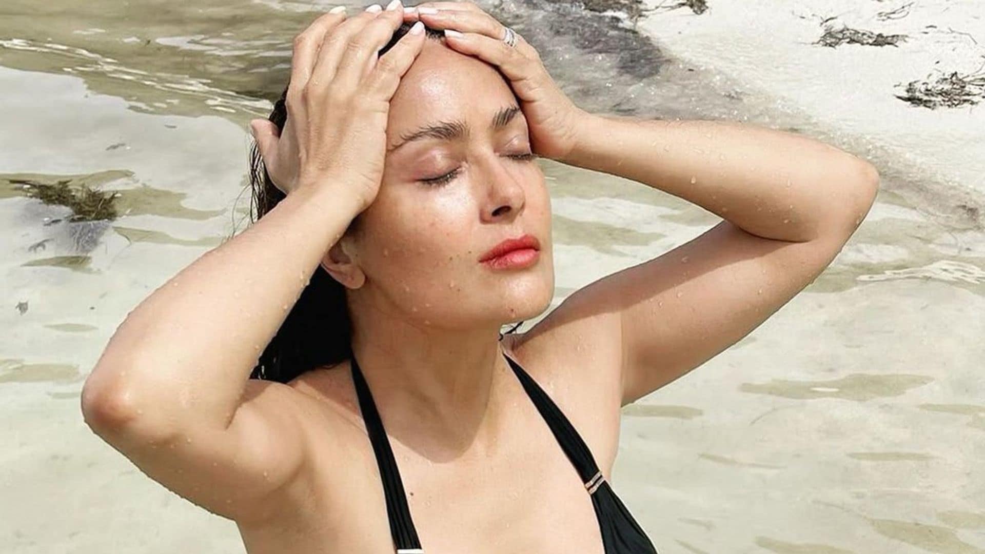 Salma Hayek posts another bikini picture on Instagram