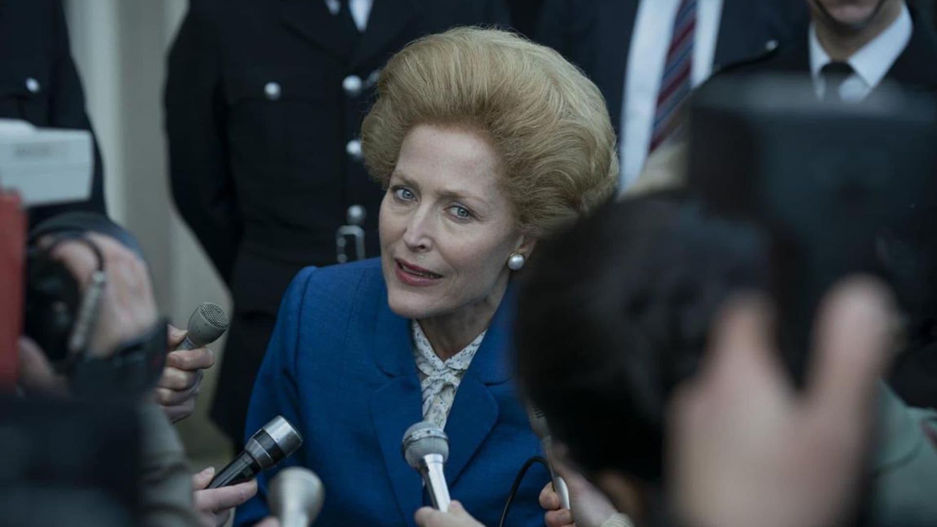 Gillian Anderson looks unrecognizable as Margaret Thatcher