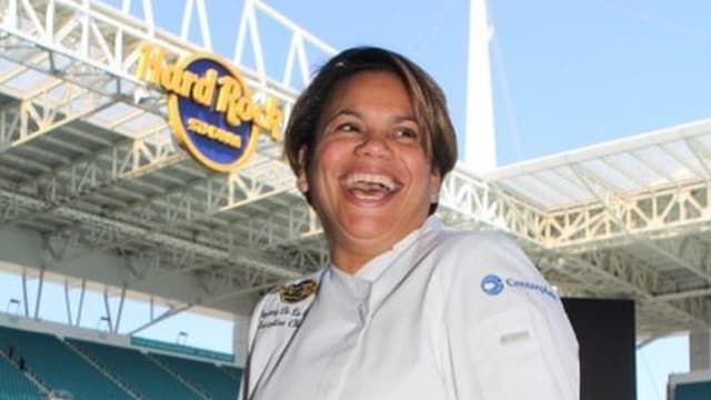 Chef Dayanny de la Cruz the executive chef of the Hard Rock Stadium