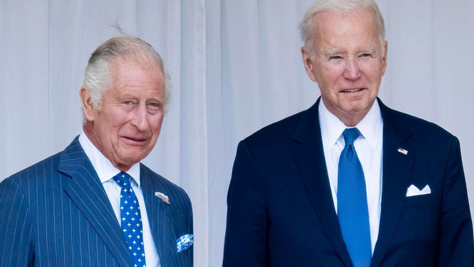 King Charles and President Joe Biden have tea together in Windsor