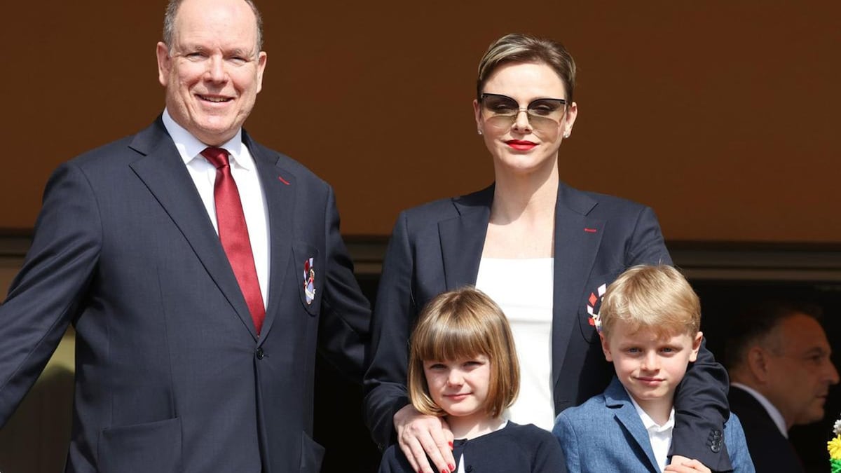 Princess Charlene and Prince Albert pictured on holiday with their twins