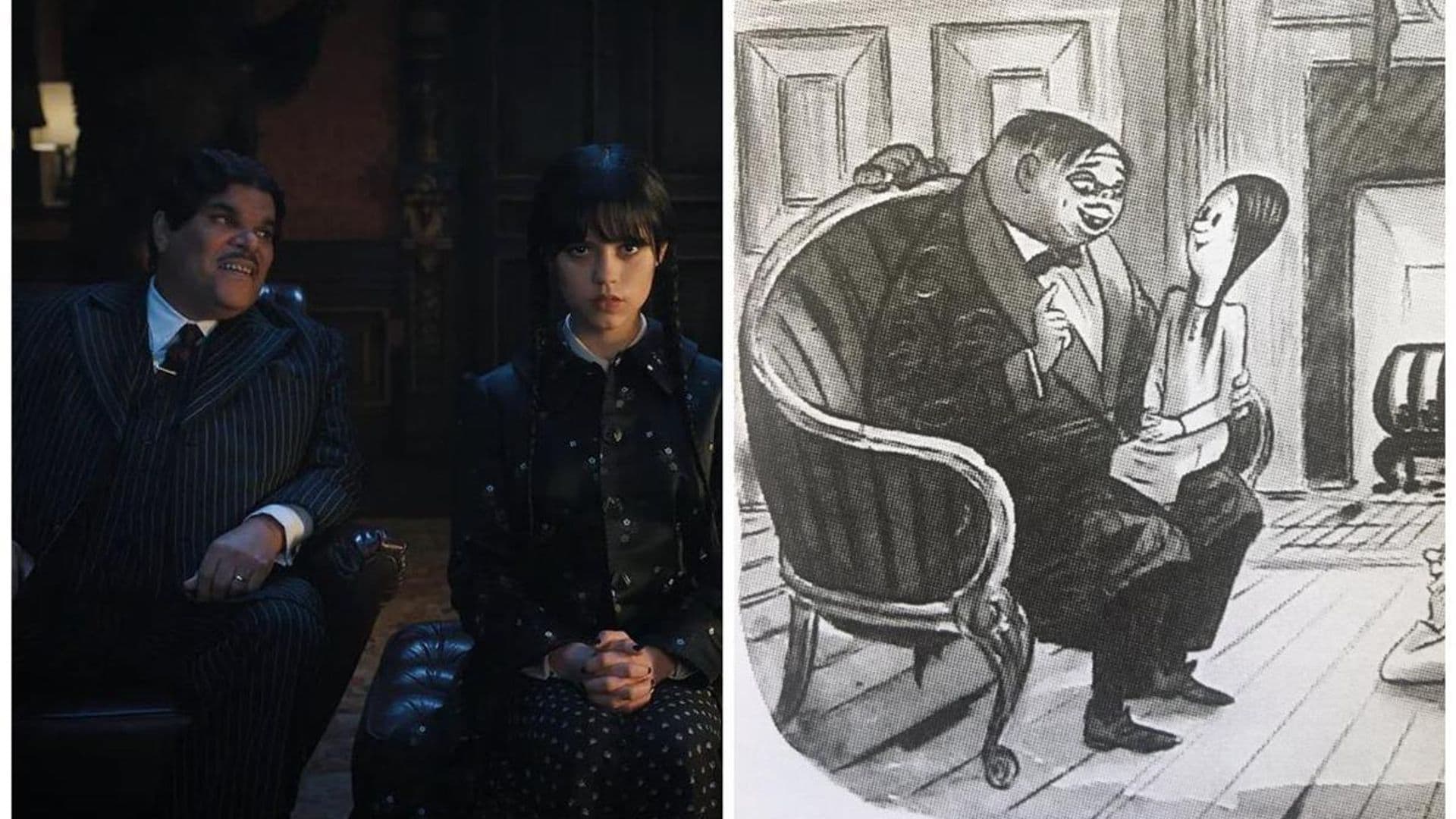 Fans of the Addams family noticed Luis Guzmán’s casting is an ode to the original Gomez in the comics