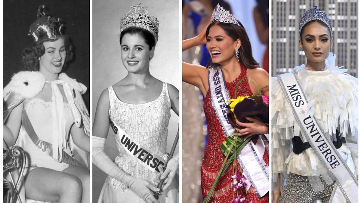 The evolution of Miss Universe crowns