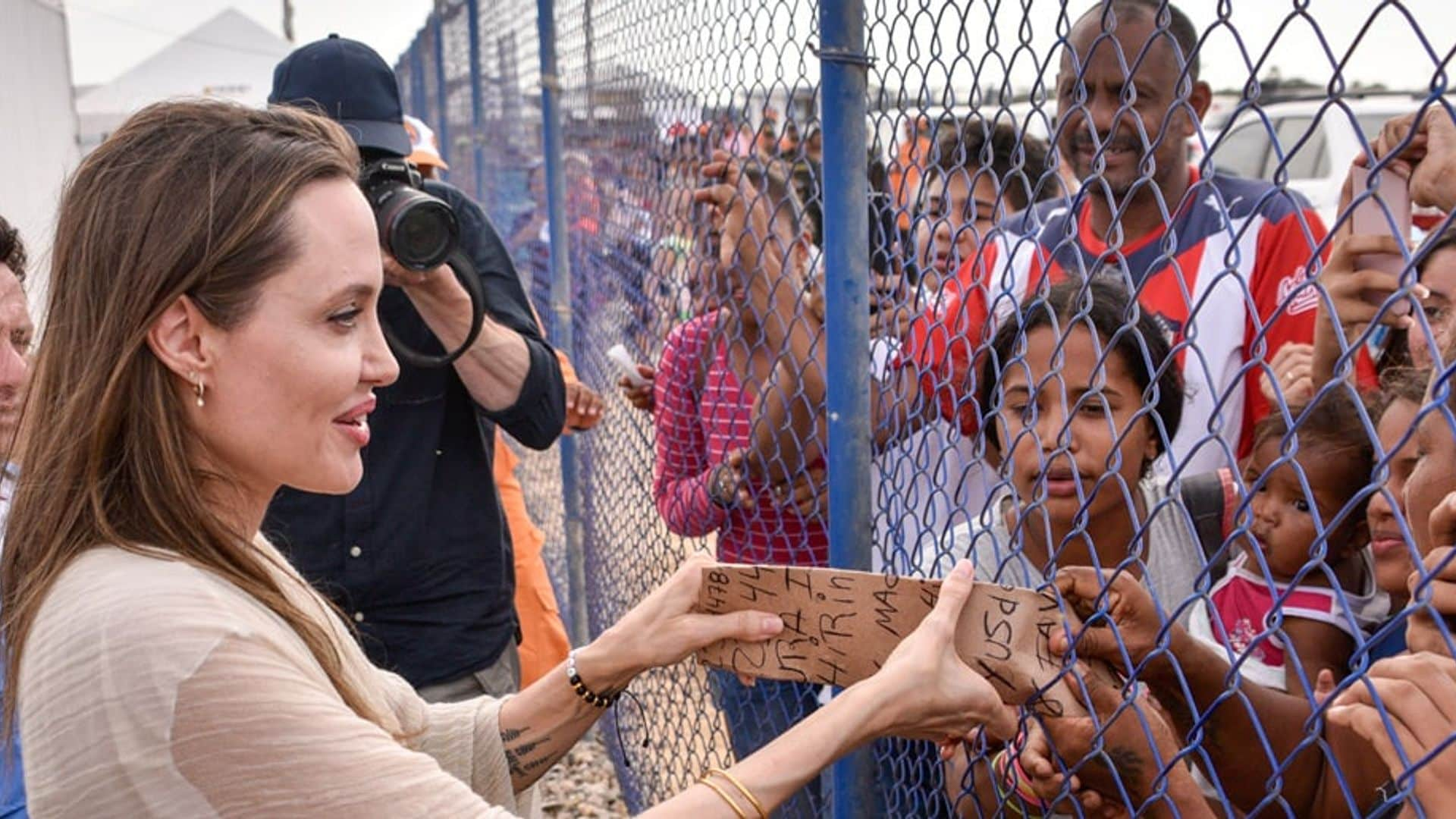 Angelina Jolie visits Colombian border on a powerful mission