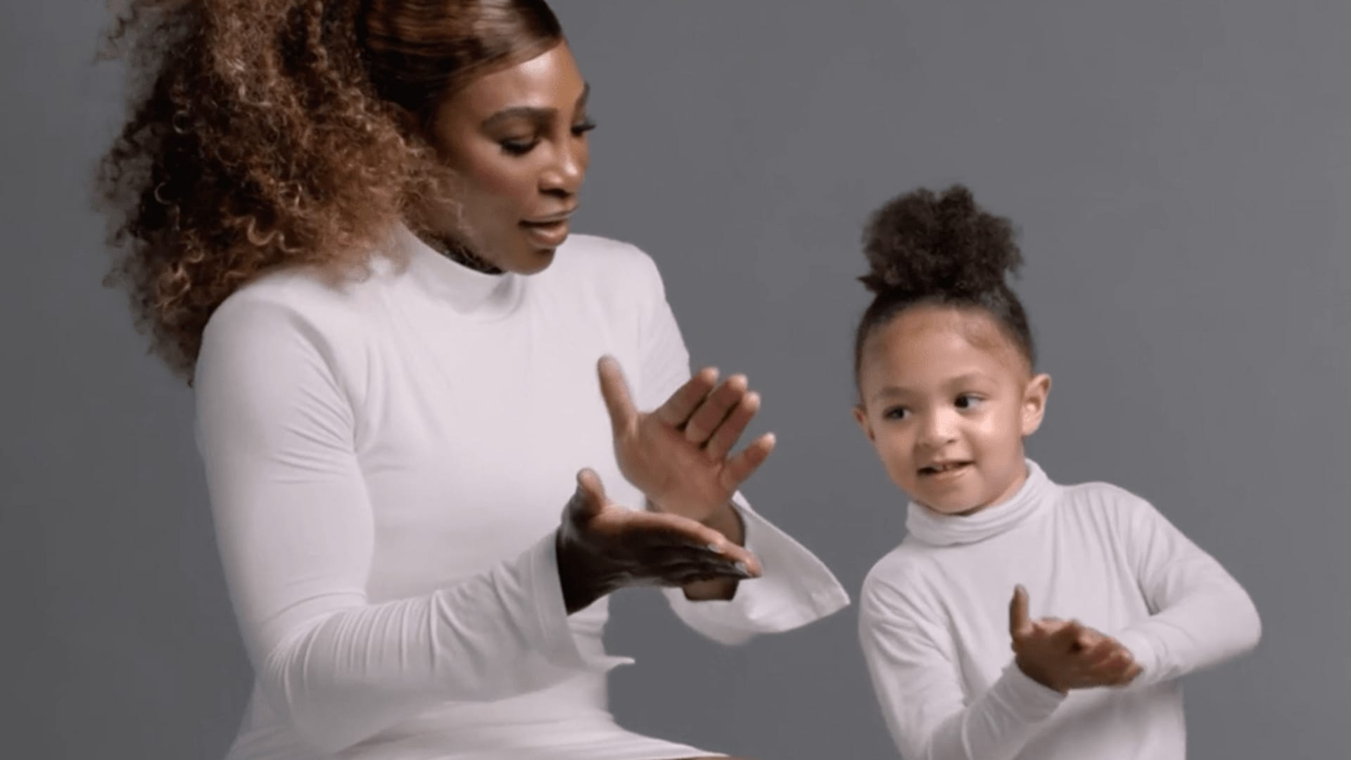 Serena Williams and Alexis Olympia Ohanian Jr. modeling for the newest Stuart Weitzman fashion campaign.