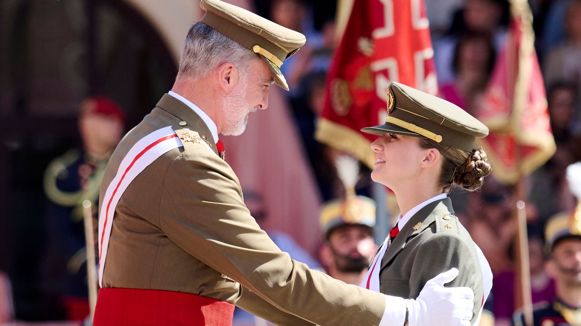 Princess Leonor shares sweet moment with dad King Felipe at ceremony: Watch
