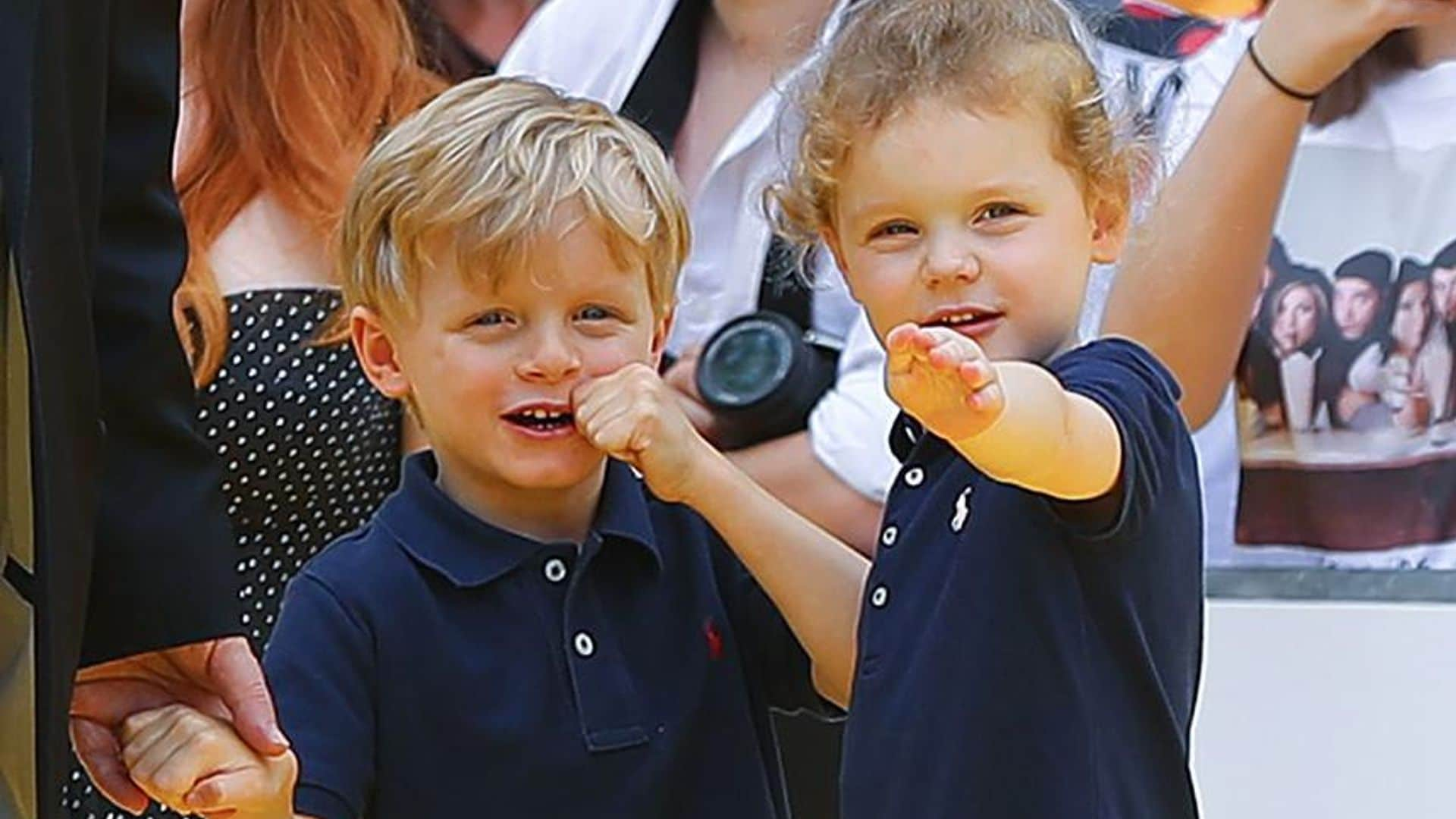 Princess Charlene marks twins Jacques and Gabriella's return to school with a personal photo