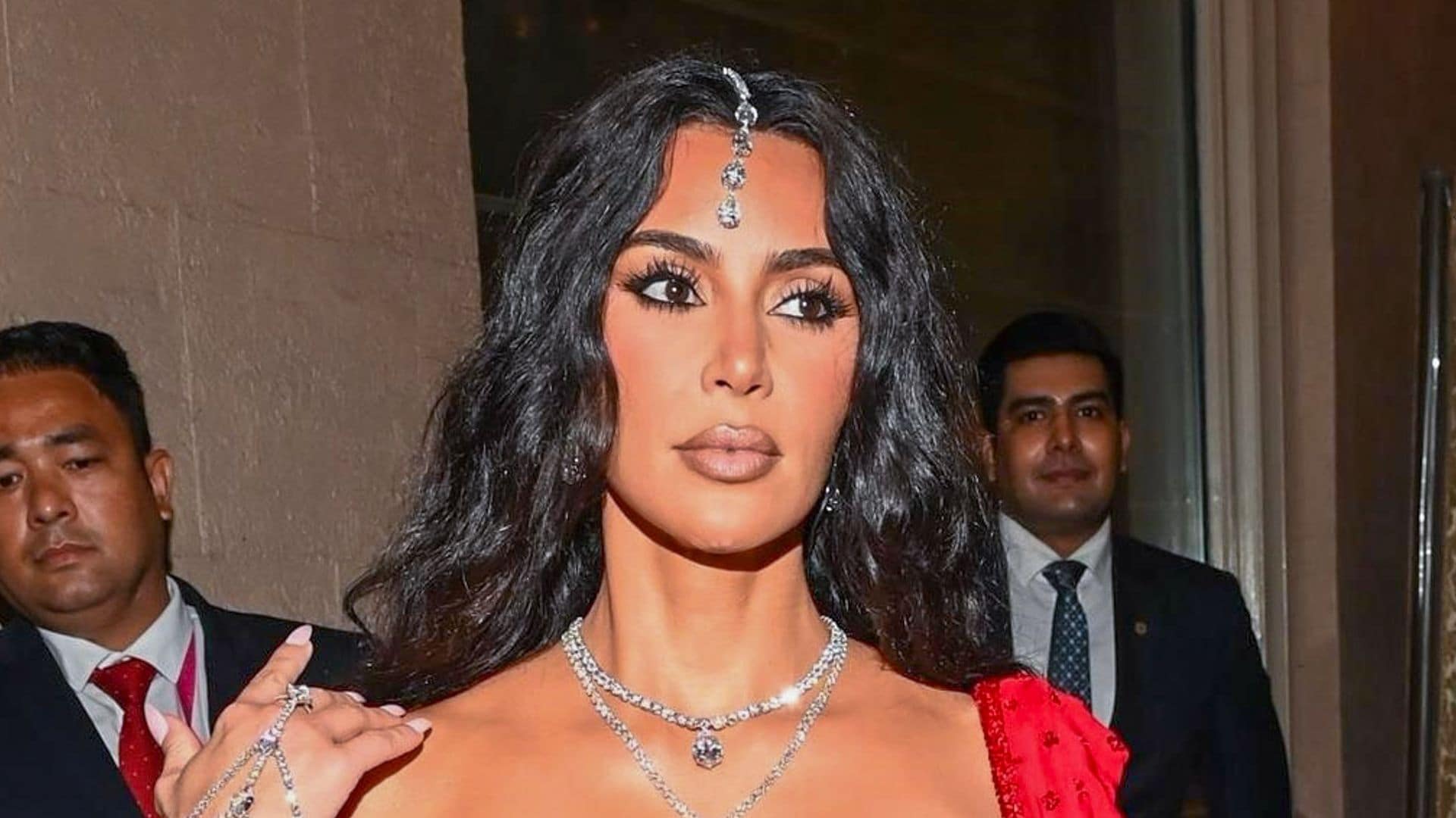 Kim Kardashian's red looks for the Ambani wedding sparks criticism