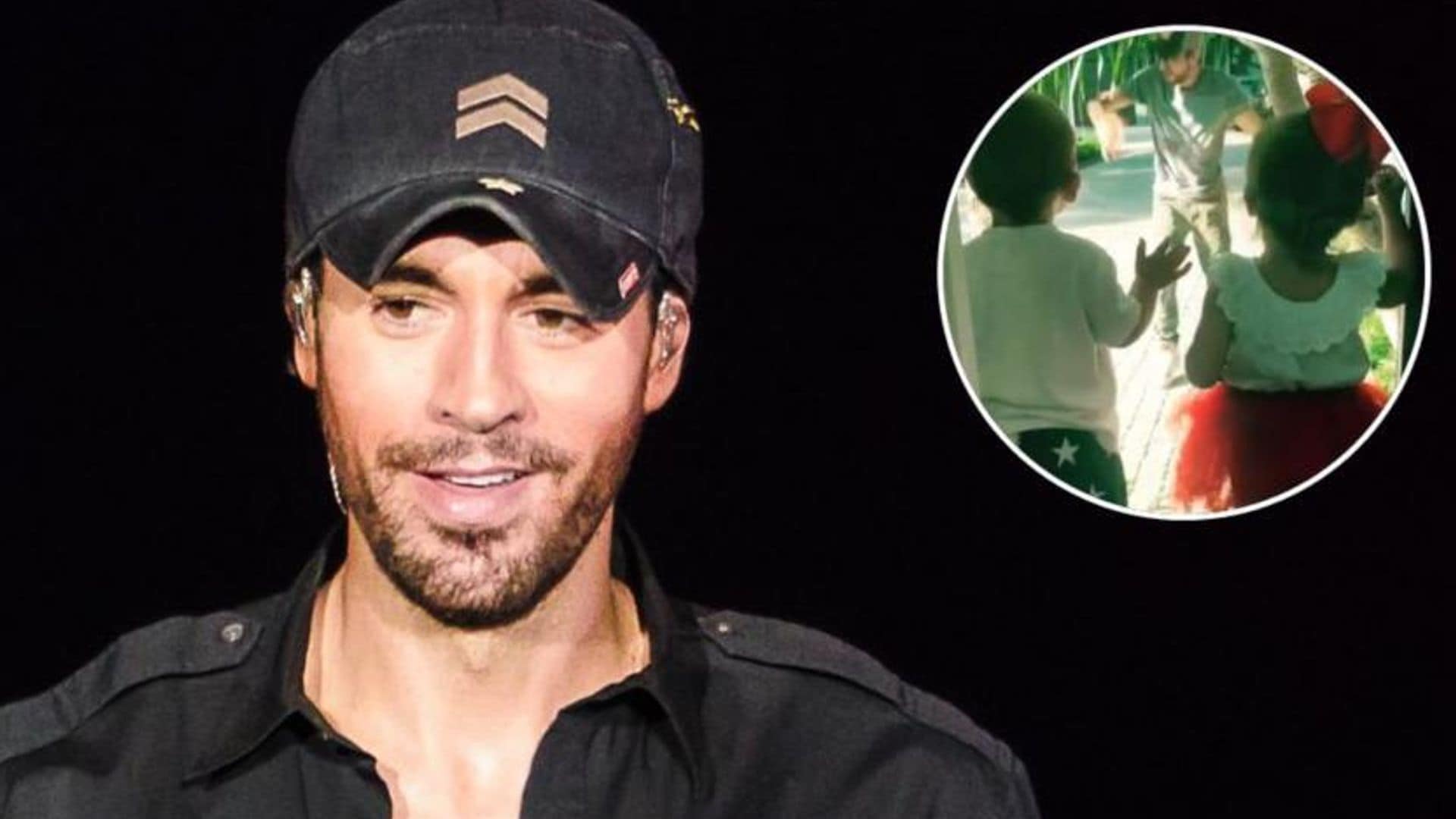 Enrique Iglesias shares hilarious video with twins Lucy and Nicholas