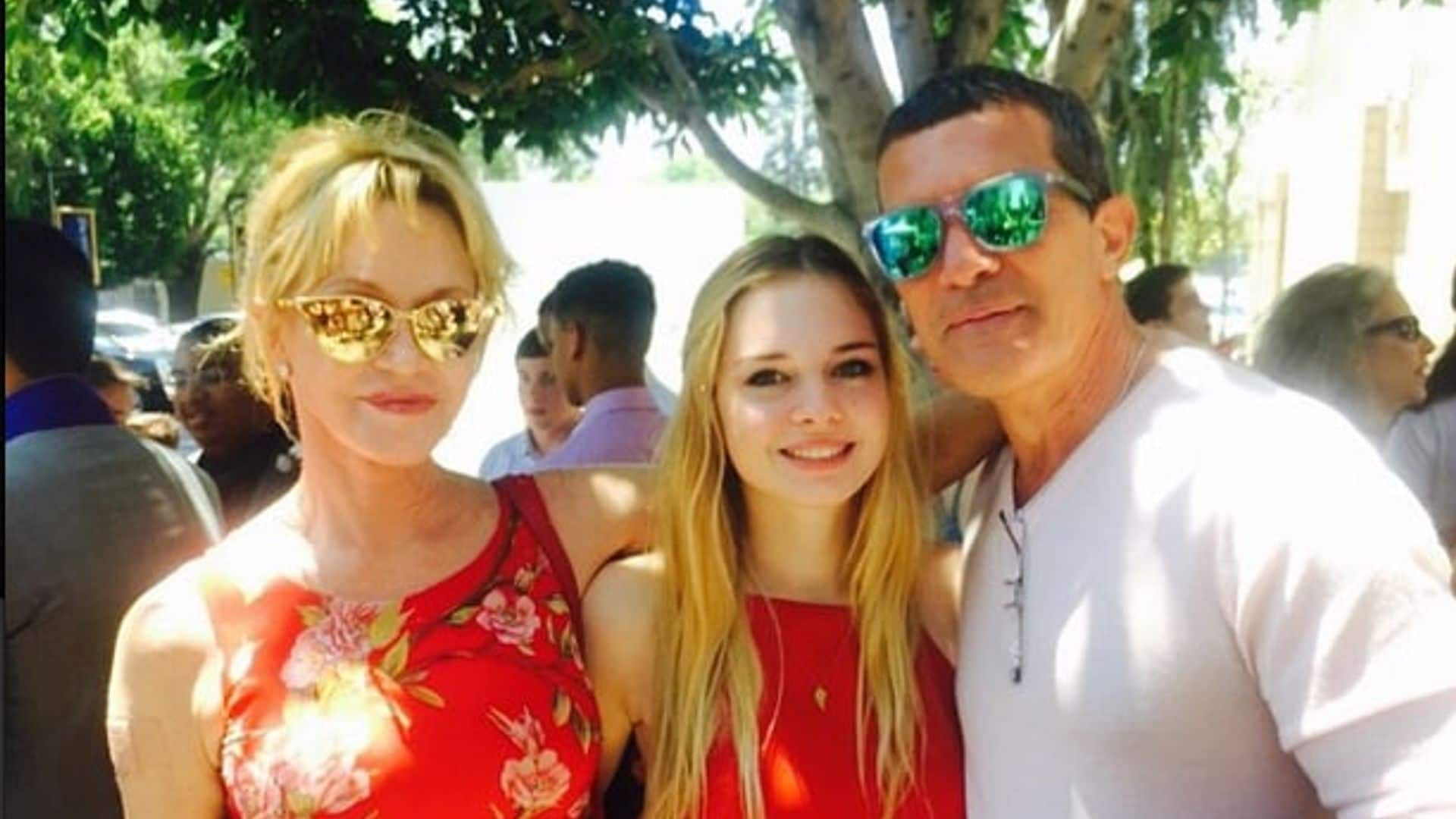 Melanie Griffith and Antonio Banderas reunite for daughter's graduation