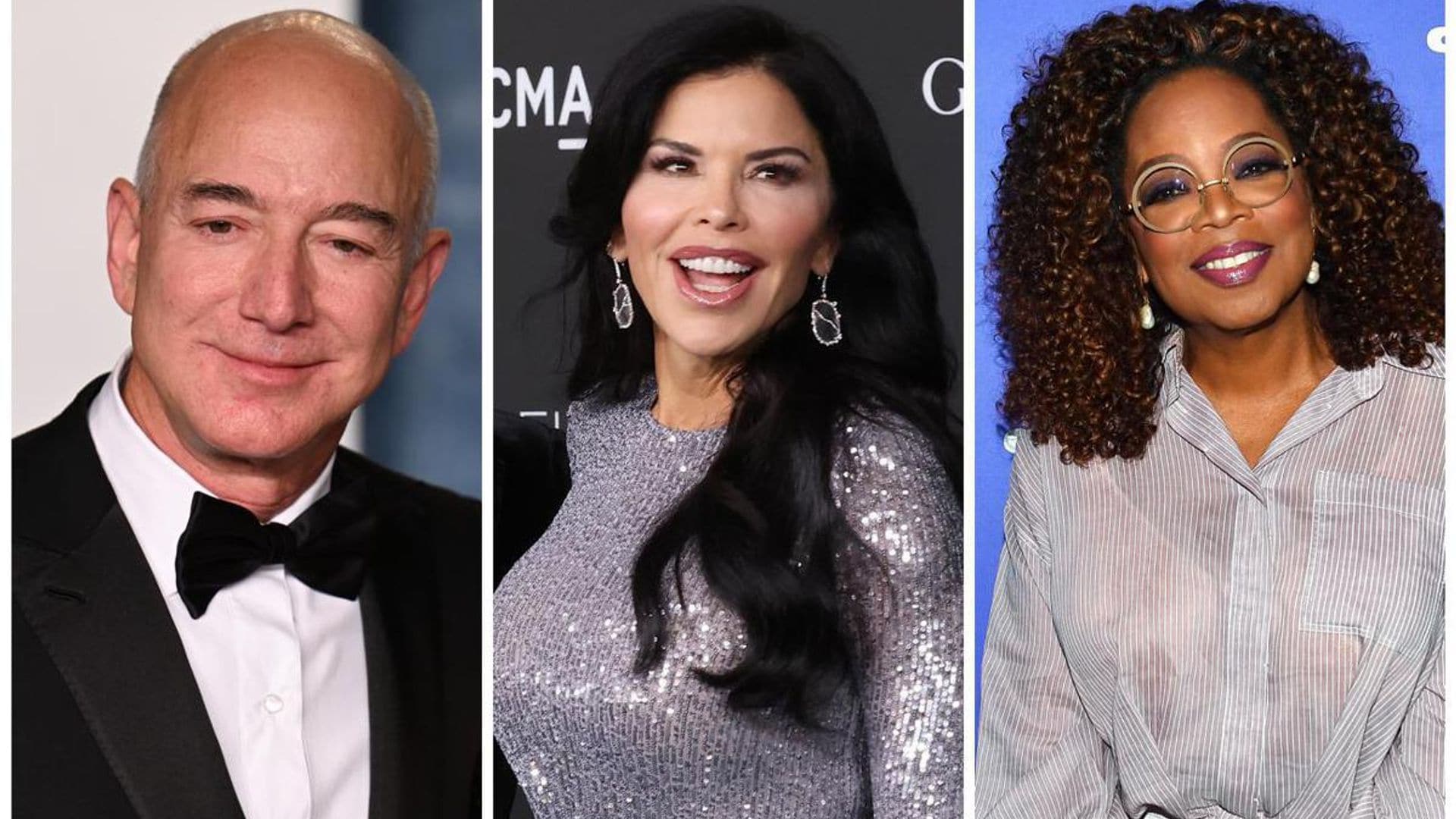 Jeff Bezos and Lauren Sanchez welcome Oprah Winfrey aboard their luxurious yacht