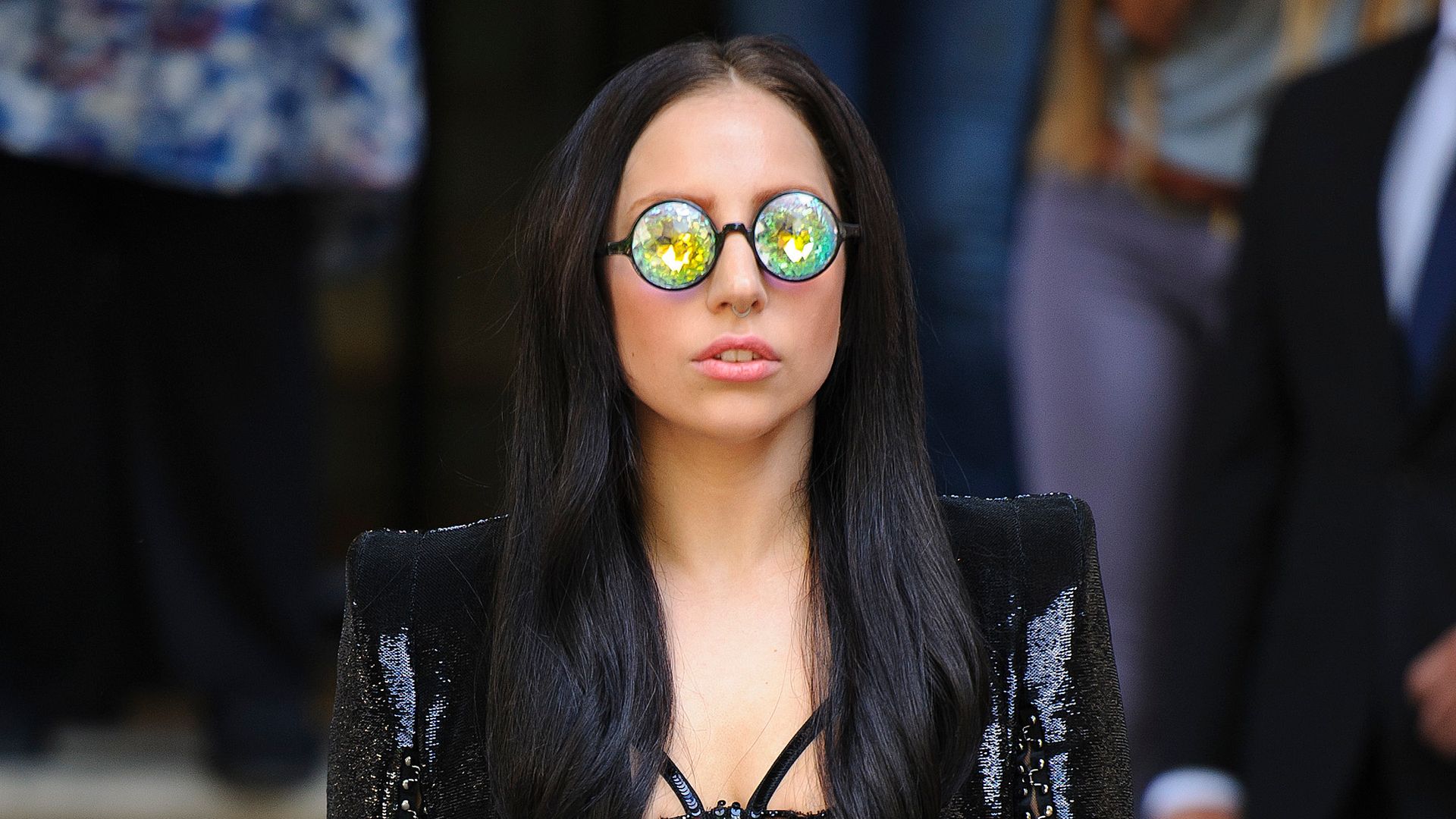 Lady Gaga debuts dark hair while announcing featuring song with Bruno Mars