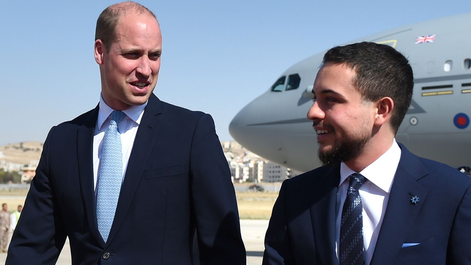 Prince William welcomes Queen Rania's son to Windsor Castle