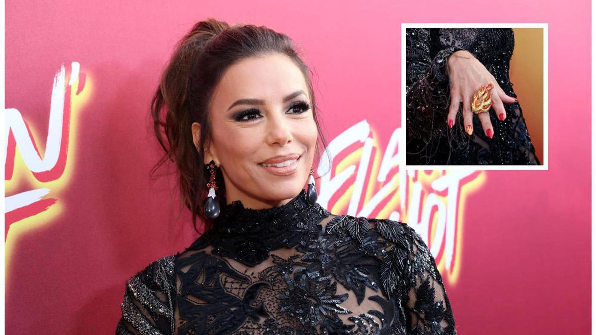 The impressive custom-made ring Eva Longoria wore at the ‘Flamin’ Hot’ premiere