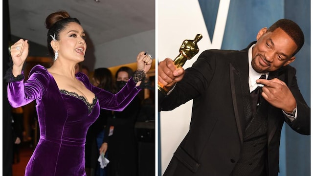 Salma Hayek shows support to Will Smith and congratulates him for winning his first Oscar