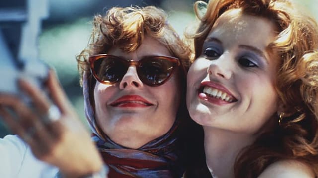 Susan and Geena starred in <i>Thelma and Louise</i> in 1991.
<br>
Photo: Getty Images