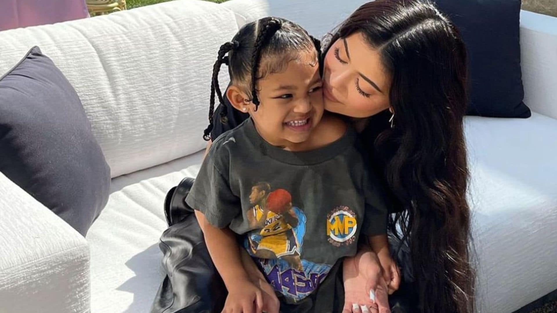 See the sweet moment Stormi crashes Kylie Jenner’s first IG video as a mother of two