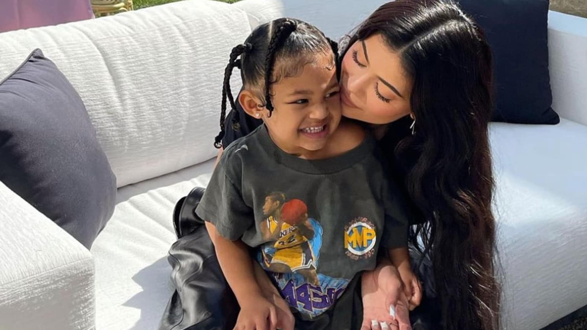 See the sweet moment Stormi crashes Kylie Jenner's first IG video as a mother of two