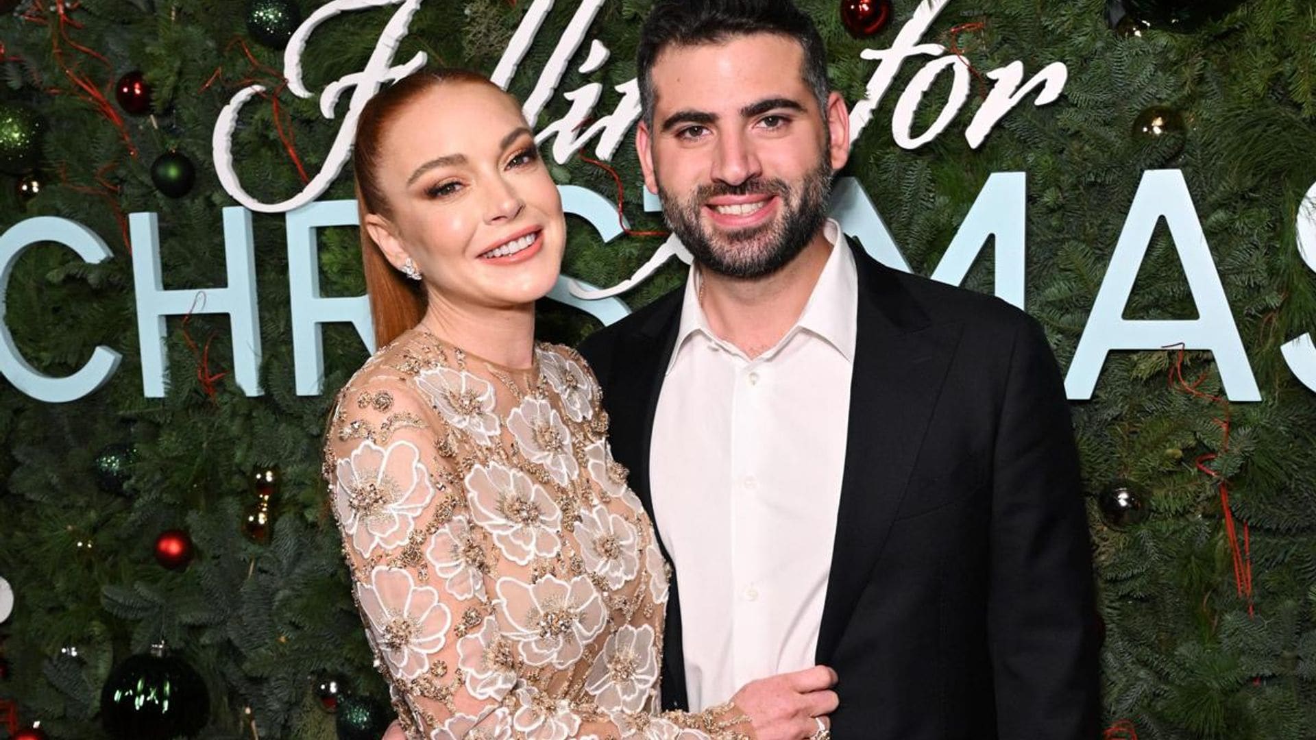 Lindsay Lohan and husband Bader Shammas make red carpet debut at the premiere of her new film