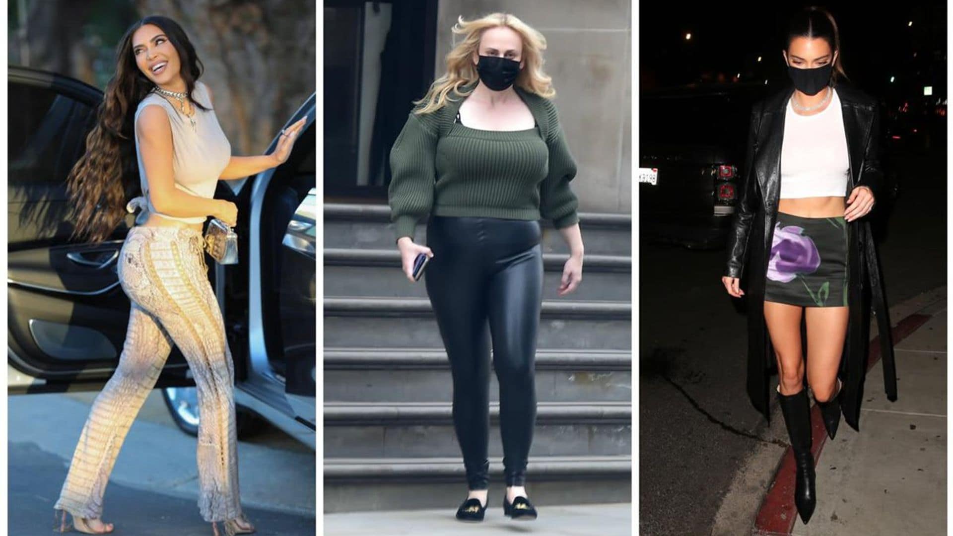 Kim Kardashian, Rebel Wilson, and Kendall Jenner style