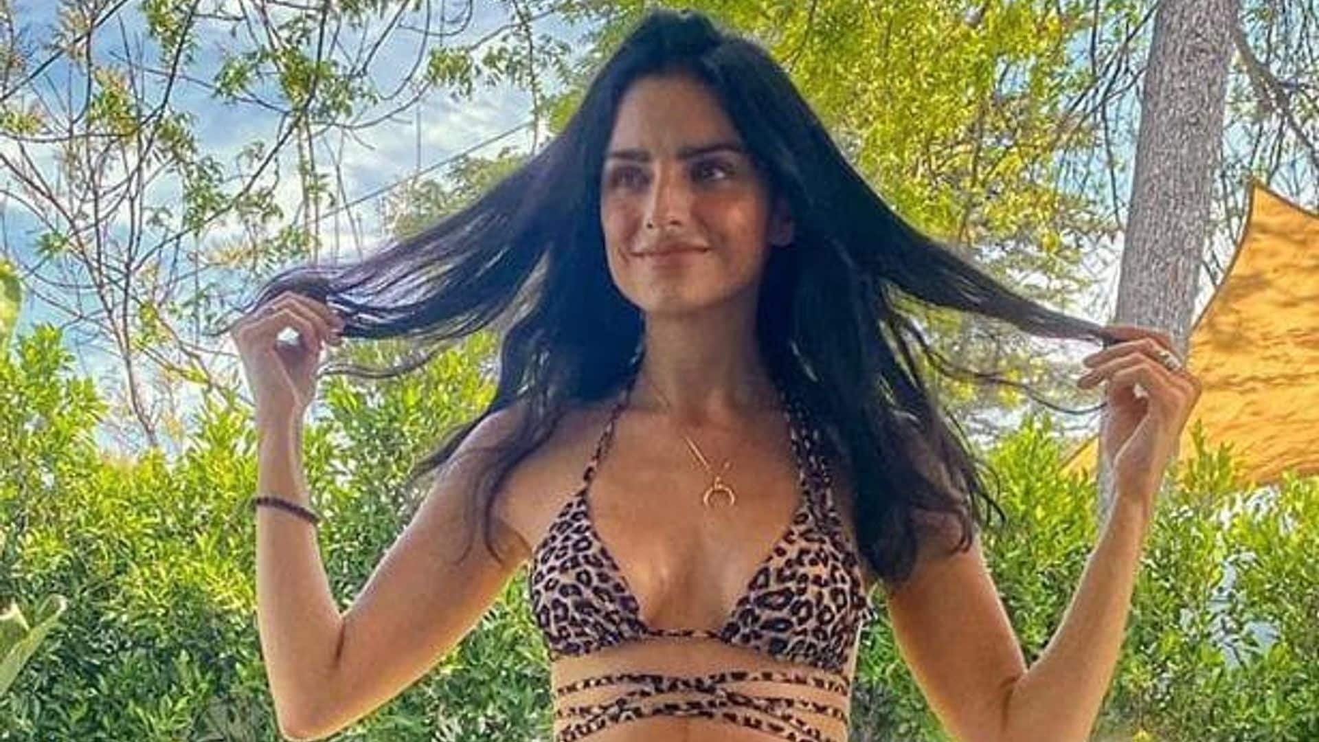 Aislinn Derbez is ready for summer in tiny leopard print bikini