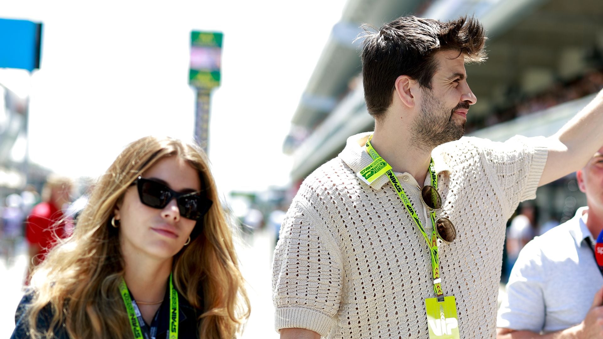 Gerard Pique and his girlfriend Clara Chia during the Formula 1 Aramco Gran Premio de Espana