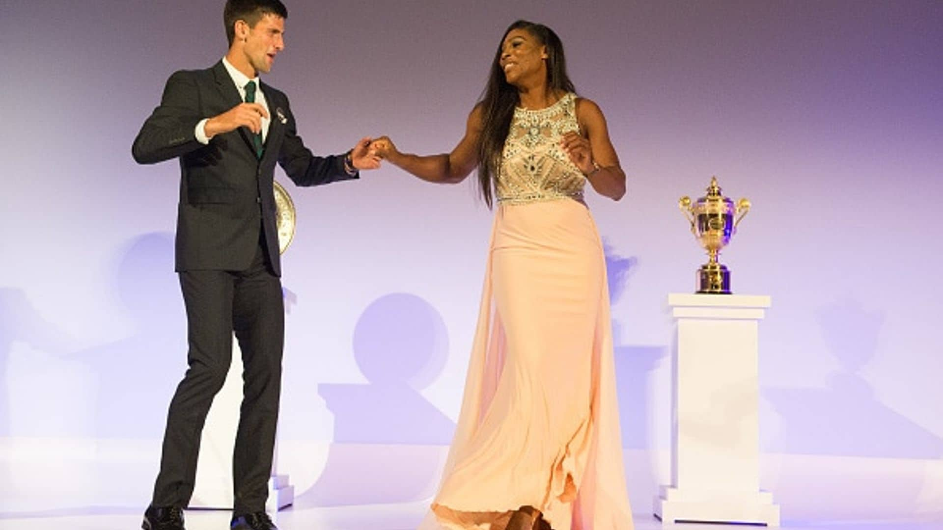 Serena Williams and Novak Djokovic celebrate Wimbledon wins in style