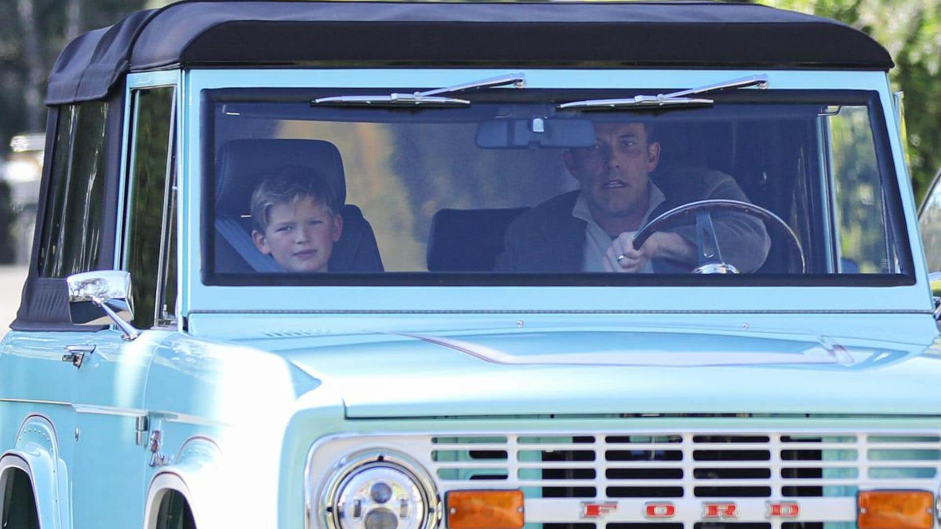 New wheels! Ben Affleck drives Samuel in a custom electric Ford Bronco