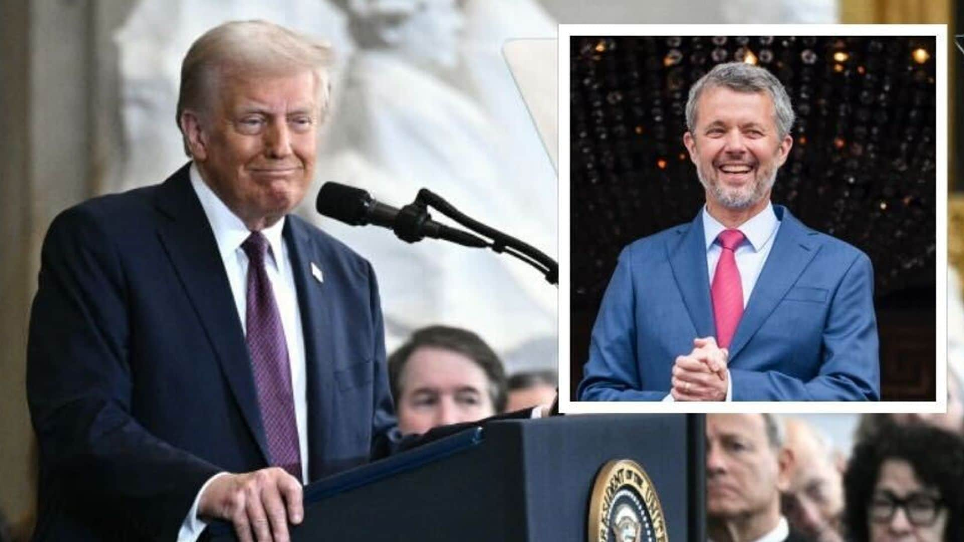 President Donald Trump receives congratulations from the King of Denmark