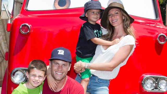 Tom Brady, Gisele Bundchen And Family Visit Cars Land At Disney California Adventure Park