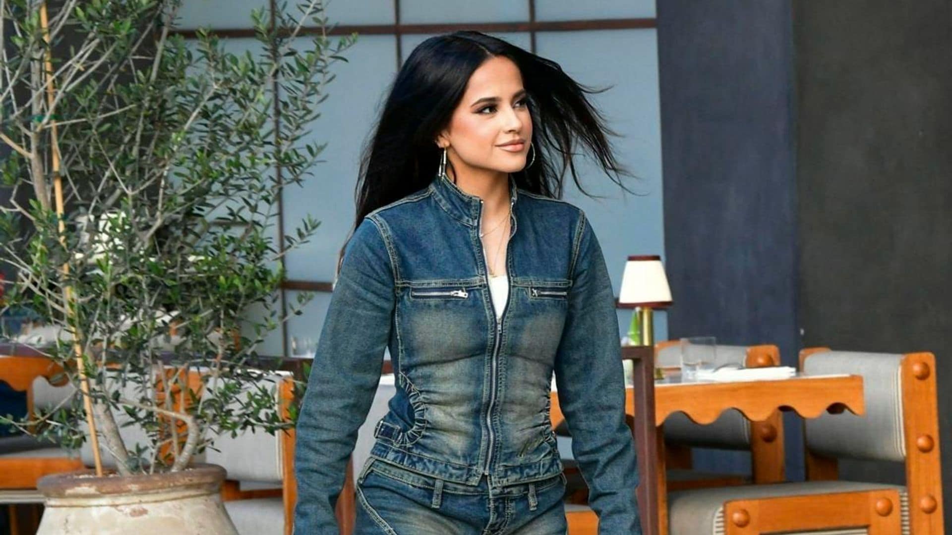 Becky G turned heads in denim ensemble and cowboy boots that exuded 'it' girl vibes