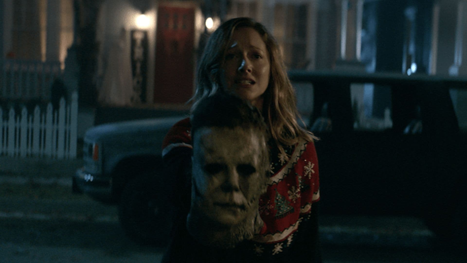 Judy Greer talks about the blood, gore, and screams, in <i>Halloween Kills</i> in this exclusive interview