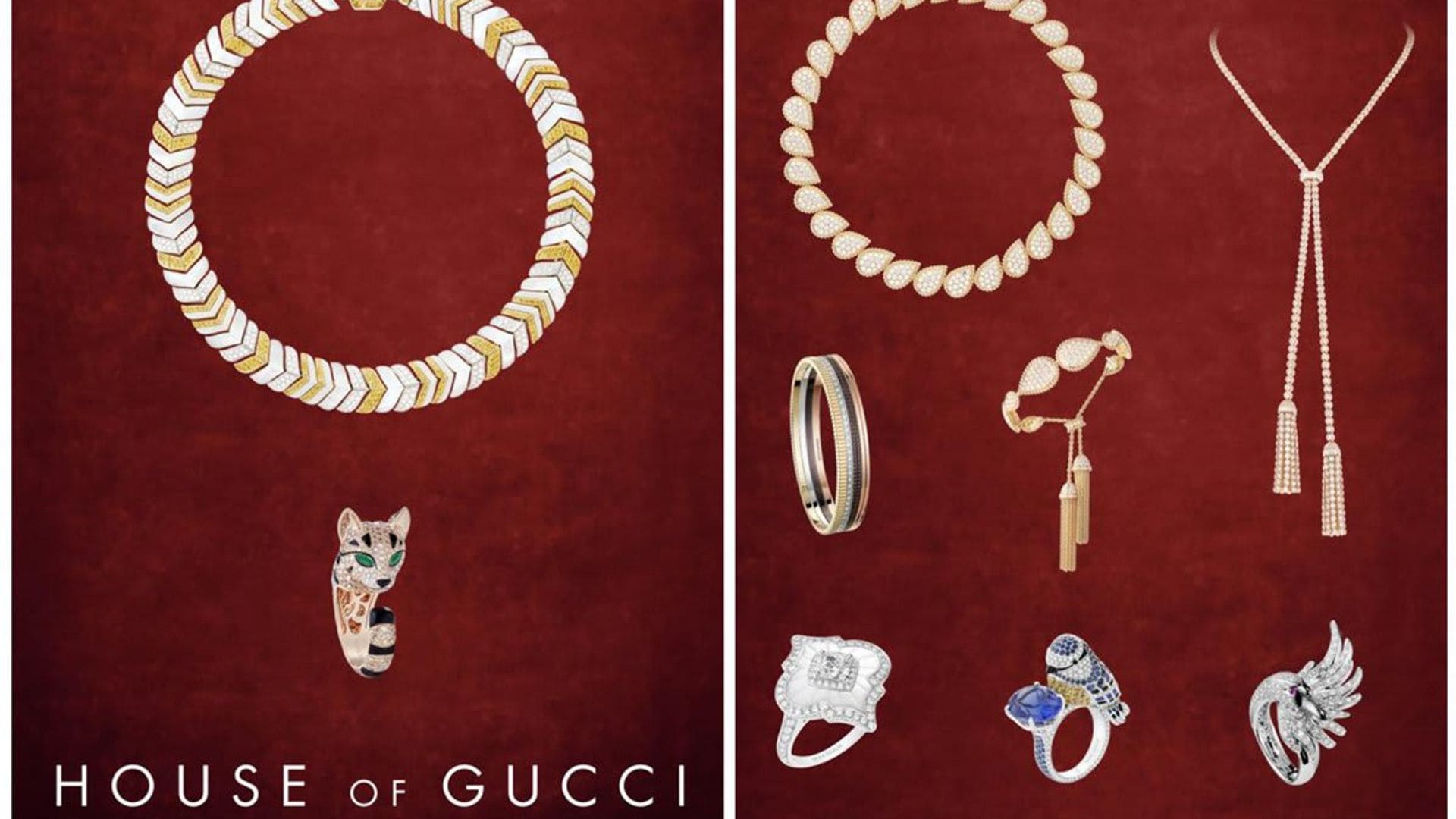 The gorgeous jewelry used in House of Gucci by Lady Gaga, Adam Driver, and Youssef Kerkour