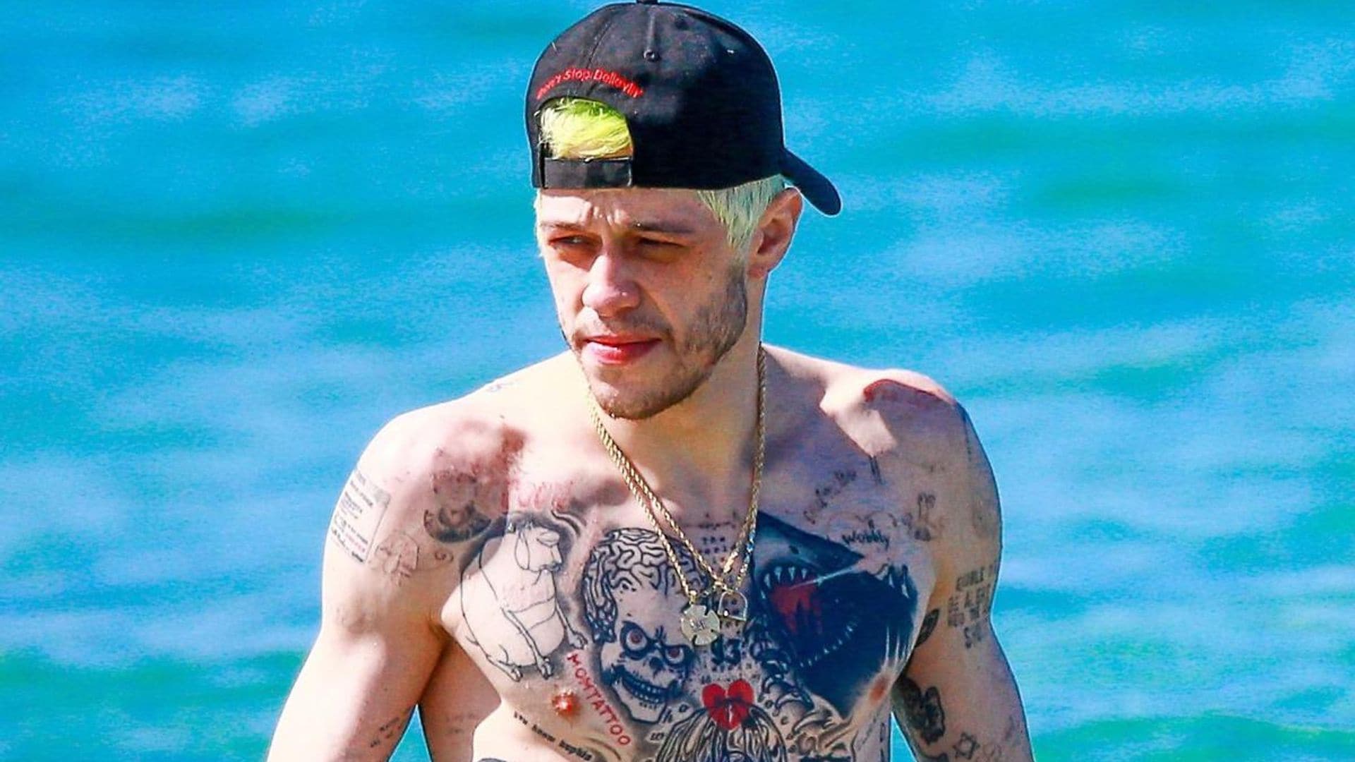 Did Pete Davidson get rid of his Kim Kardashian tattoos?