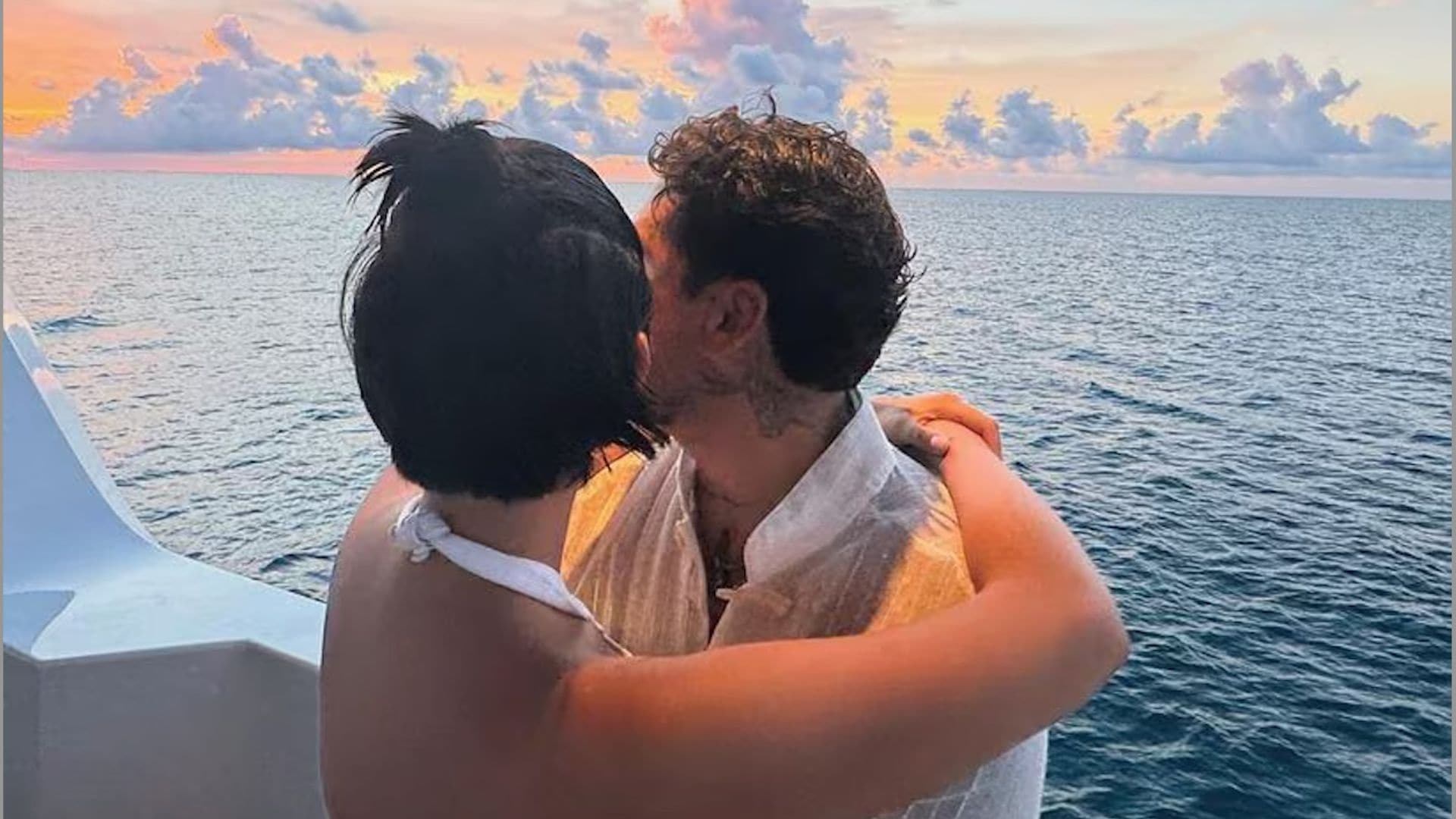 Christian Nodal shows off Angela Aguilar in a bikini while on a family vacation