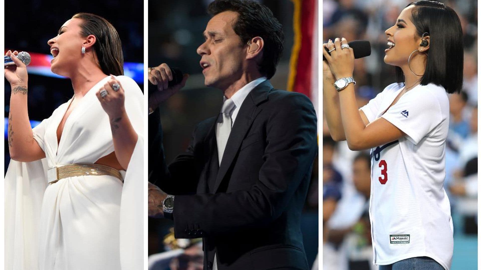 Marc Anthony, Demi Lovato and more Latinos who have sung the ‘National Anthem’