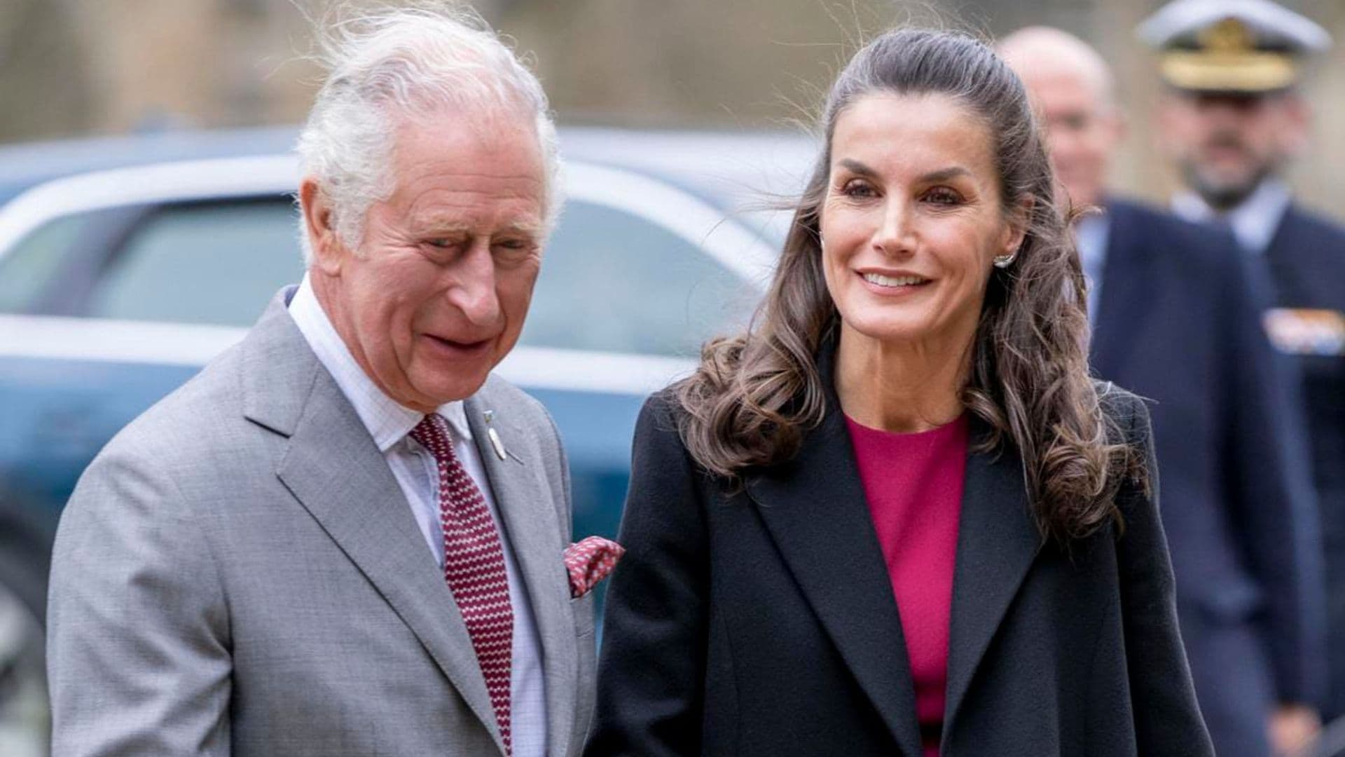 Queen Letizia visits Auckland Castle with Prince Charles in the UK