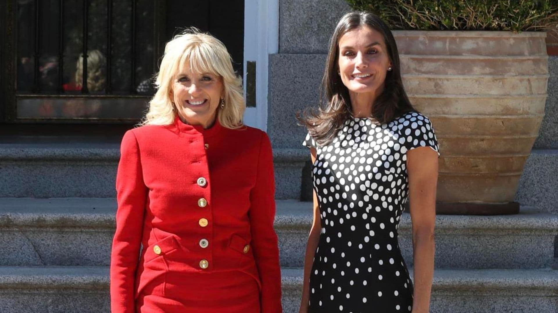 First Lady Dr. Jill Biden meets with Queen Letizia in Madrid