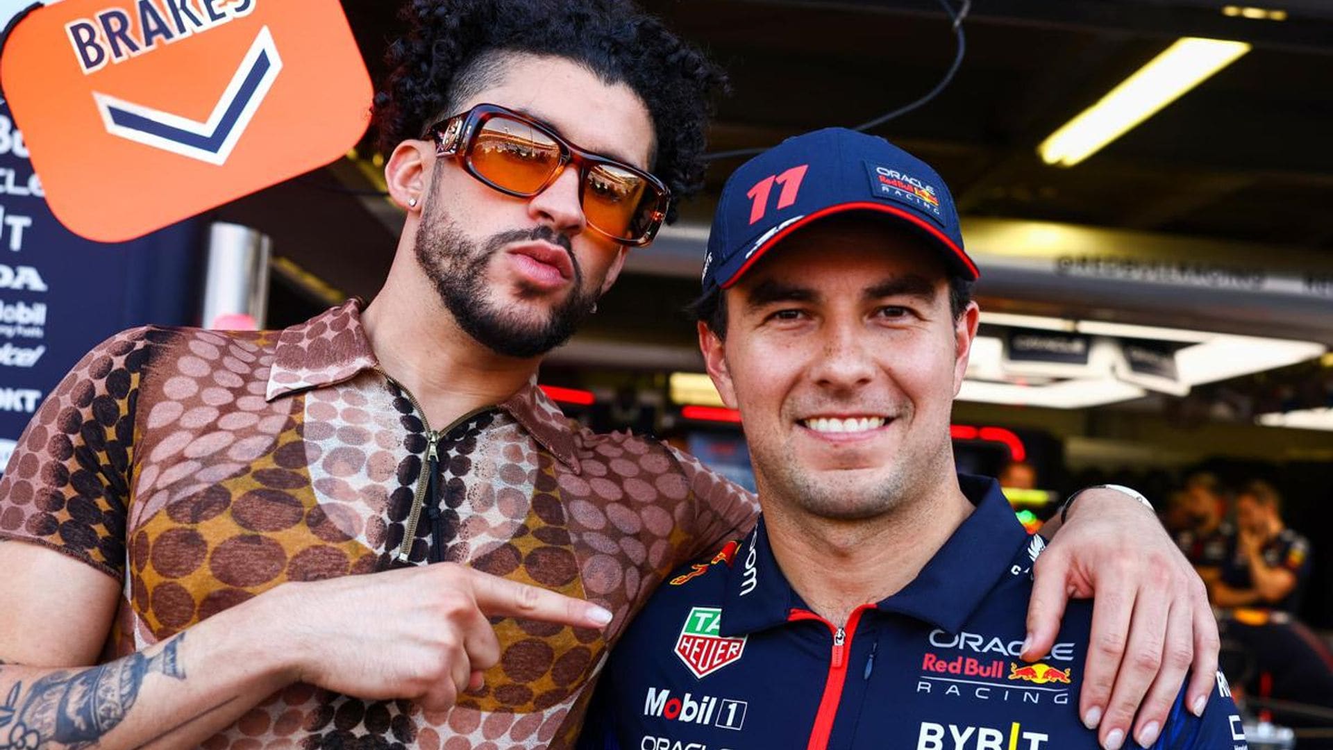 Bad Bunny hangs out with Sergio Perez ahead of the Formula 1 Grand Prix of Monaco