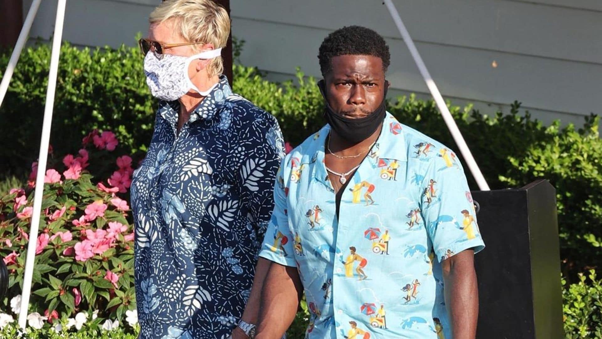 Ellen DeGeneres and Kevin Hart