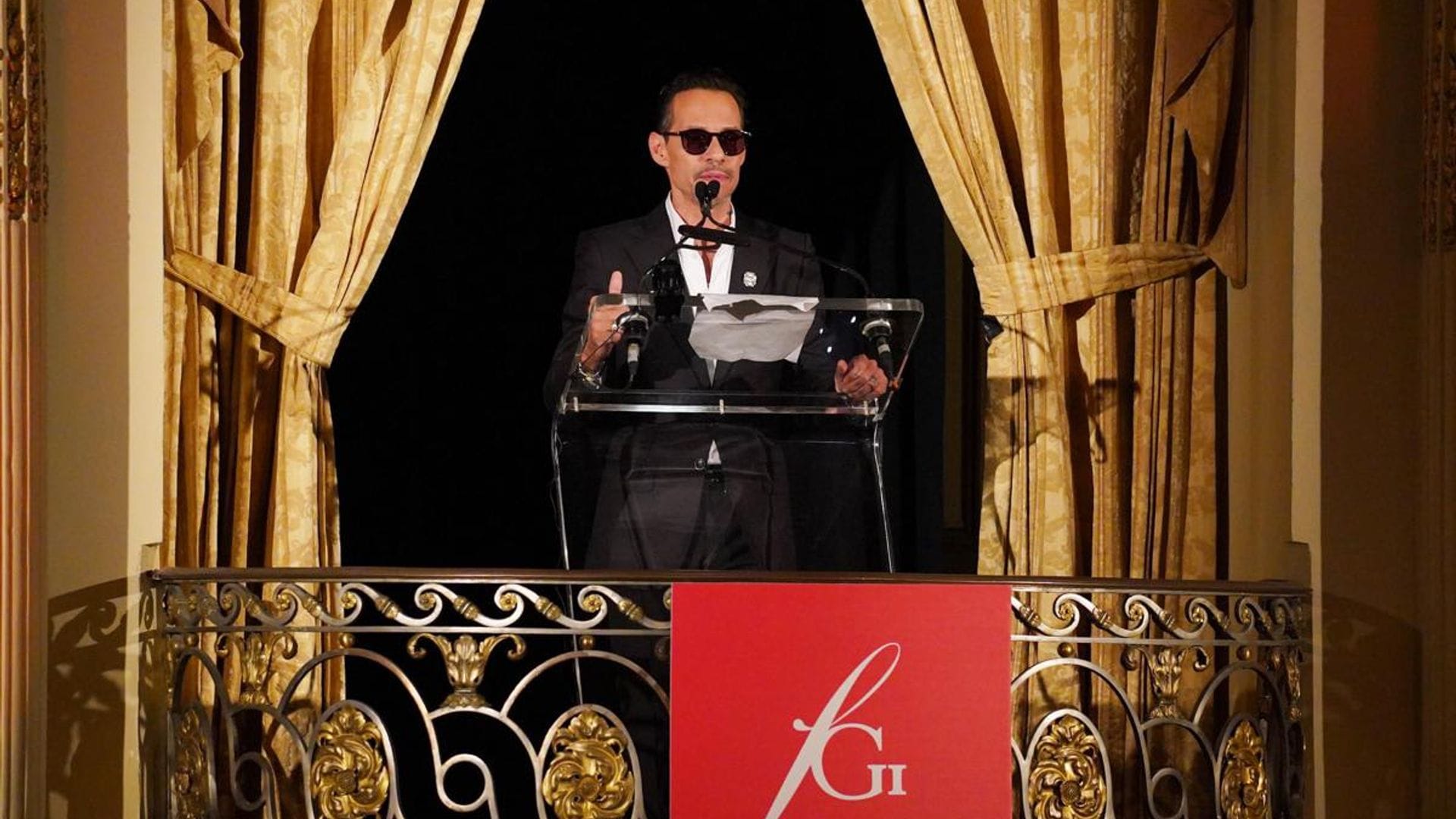 Marc Anthony was honored for his humanitarian work at the FGI Night Of Stars