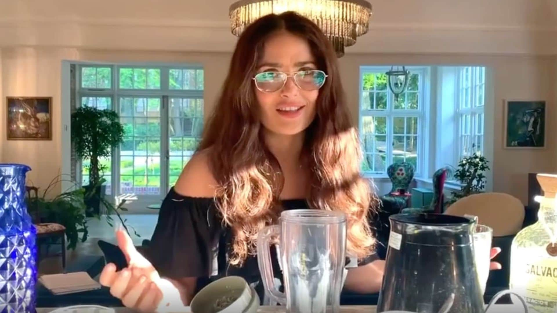 Salma Hayek and daughter Valentina get busy in the kitchen