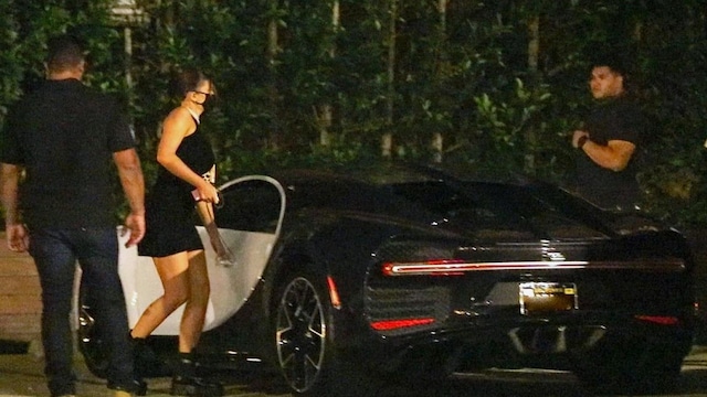 Kylie Jenner Arrives For Dinner In Her $3 Million Dollar Bugatti