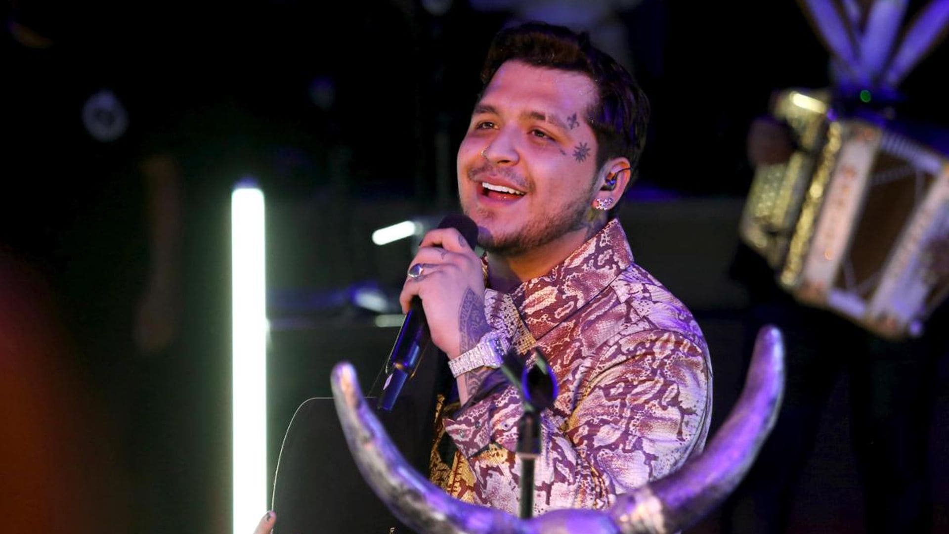 Christian Nodal reveals the possible reason why he has face tattoos